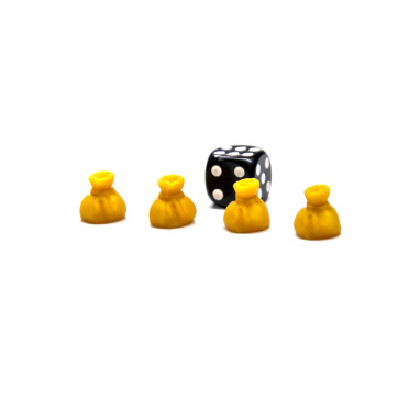 Pions en forme de sacs d'or - x5
